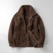 Men’s Faux Leather & Fleece Jacket -Style Winter Coat With Stand Collar (Sizes L-4XL, Black/Brown)_voghion.com