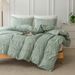 Ultra Soft Reversible Floral Print Duvet Cover Set - Twin - Sage Green_voghion.com