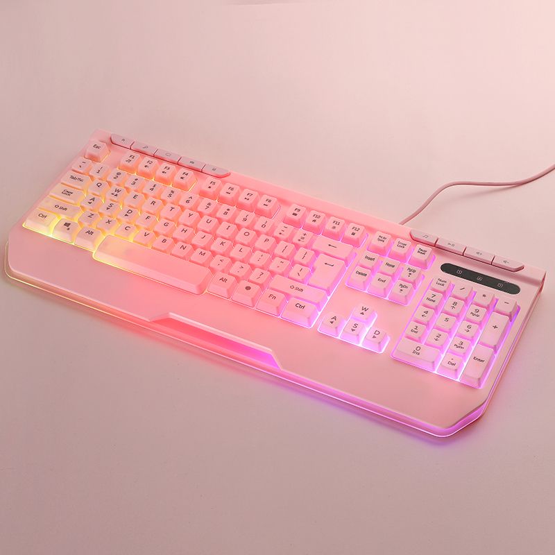 Nuji Mute Gaming Eletrônico Esportes Rosa Preto Com Fio Computadores de Mesa e Laptop Escritório Bonito Nova Chegada Neutro_voghion.com