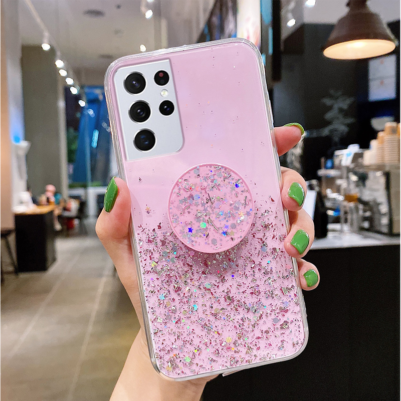 For Samsung Galaxy S21 Ultra Case Glitter Soft Cover On Samsung S21 S10 Plus S 21 S20 FE Ultra A71 A51 A70 A50 A52 A12 A_voghion.com
