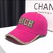 2023 Autumn and winter new high quality women's embroidered letter baseball cap small fragrant wind with hard top face small cap_voghion.com
