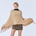 2023 loose tassel cape shawl pullover autumn/winter knitted jacket bat sweater for women_voghion.com