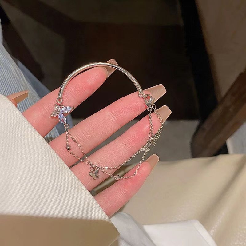 Koreanischen Stil Fee Temperament Schmetterling Armband Frauen Moissanite Armreif Halb Kette High-end Quaste Geschenk Für_voghion.com