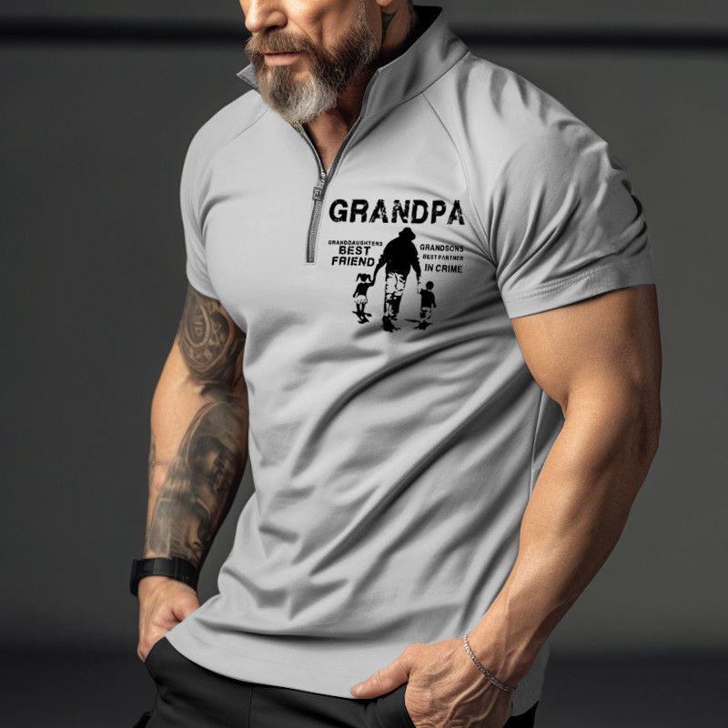 Herren Golfshirt Kurzarm Revers Senior Business Casual Top 2023 Markenlogo Herren Markenkleidung_voghion.com