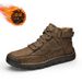 Europäische Warm Series Martin Handgenähte High-Top-Schuhe aus warmem Baumwollfleece, gefüttert, große Größen, Herren-Lederstiefel_voghion.com