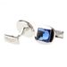 New Men's French Shirt Business Cufflinks Square Blue Crystal Cuff Buttons Factory Direct Sales_voghion.com