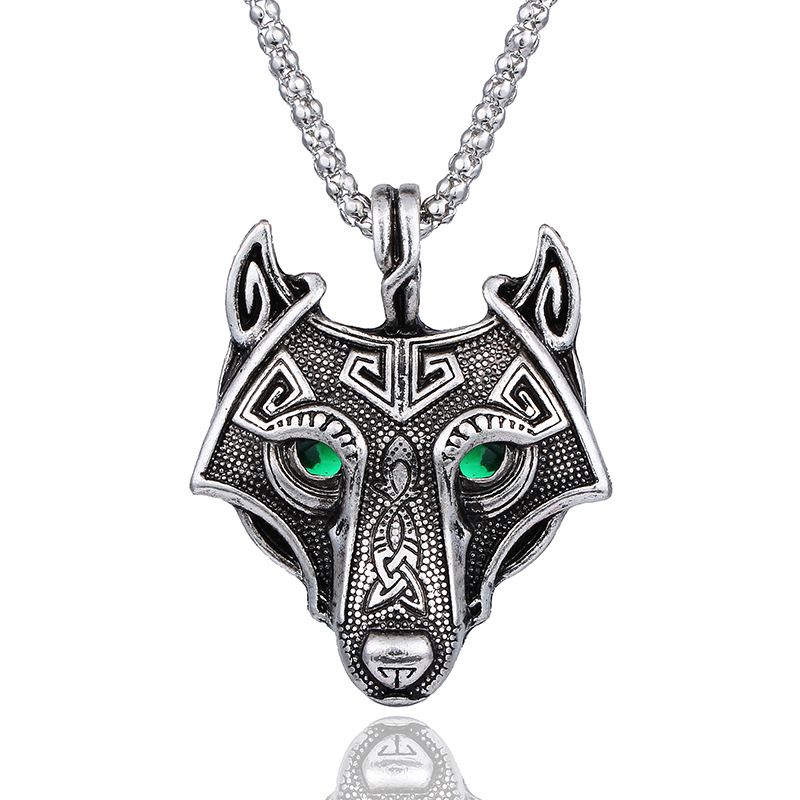 Keltski dodatki nov izdelek obesek za talisman z volčjo glavo vikinška ogrlica_voghion.com