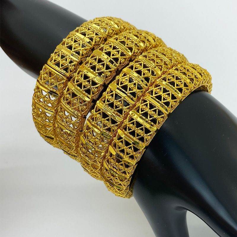 Middle East cross-border sand gold bracelets Africa India Dubai wedding bridal bracelets sand gold hollow bracelets manufacturers wholesale_voghion.com