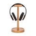 Headphone Stand Black Walnut Wooden Over-Ear Headset Rack Minimalist Solid Wood Hanger_voghion.com