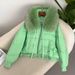 Women's Clothing oversized raccoon fur collar winter women's short thickened  winter coats jacket flat coat_voghion.com