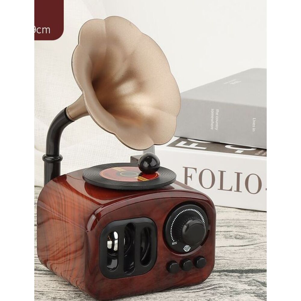 Carillon retrò con grammofono, mini carillon, regalo di compleanno per coppia e ragazza_voghion.com