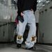 Men's Patchwork Distressed Jeans - American Vintage Wide-Leg Denim Pants With Removable Patches_voghion.com