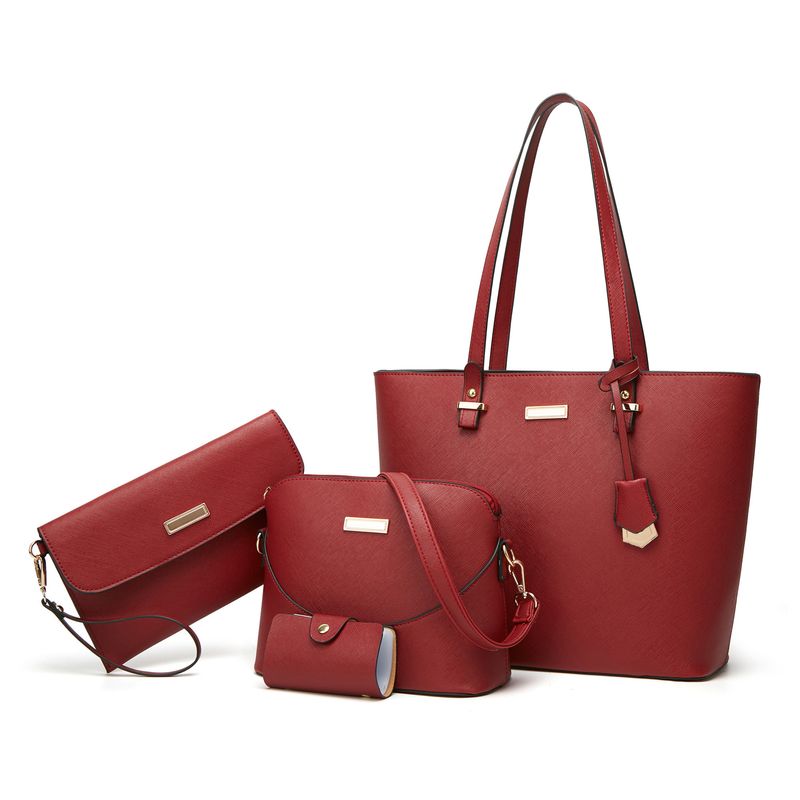 Tasche im neuen Stil Mutter-Kind-Tasche vierteiliges Set eine Schulter Umhängetasche Damenhandtasche einteilige große Kapazität Einkaufstasche_voghion.com