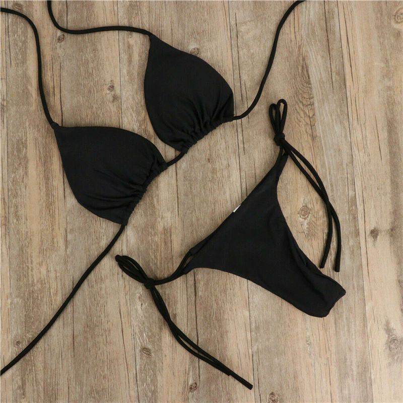 Costume da bagno sexy da donna, costume da bagno multicolore regolabile con spalline divise_voghion.com