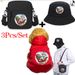 3Pcs/Set Animal Kangaroo Purple Stars Print Bag Hat, Winter Soft And Warm Comfortable Bag Hat Suitable For Outdoor Travel With Pets, Durable Pet Gear_voghion.com