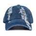 Men's Spring Summer Fashion Distressed Baseball Denim Duckbill Cap Women's Outdoor Protection Sun Hat_voghion.com