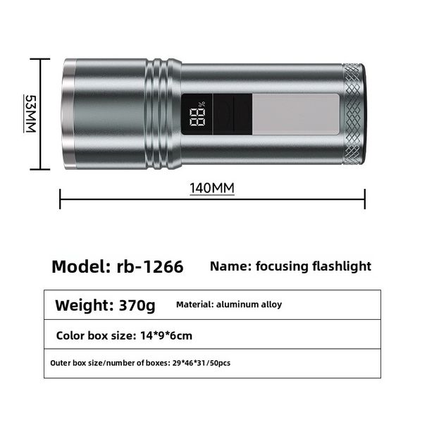 Starkes Licht, ultrahell, wiederaufladbar, tragbar, lange Akkulaufzeit, große Reichweite, taktische Notfallfunktion, multifunktional_voghion.com