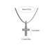 Masiwei Style Mini Full Diamond Cross Pendant Necklace Hip Hop National Trend Clavicle Chain Versatile Niche Unisex_voghion.com