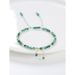 Nuova tendenza in streaming live con bracciale in agata acquatica naturale verde calcedonio, cavigliera intrecciata in oro 14 carati, amicizia_voghion.com