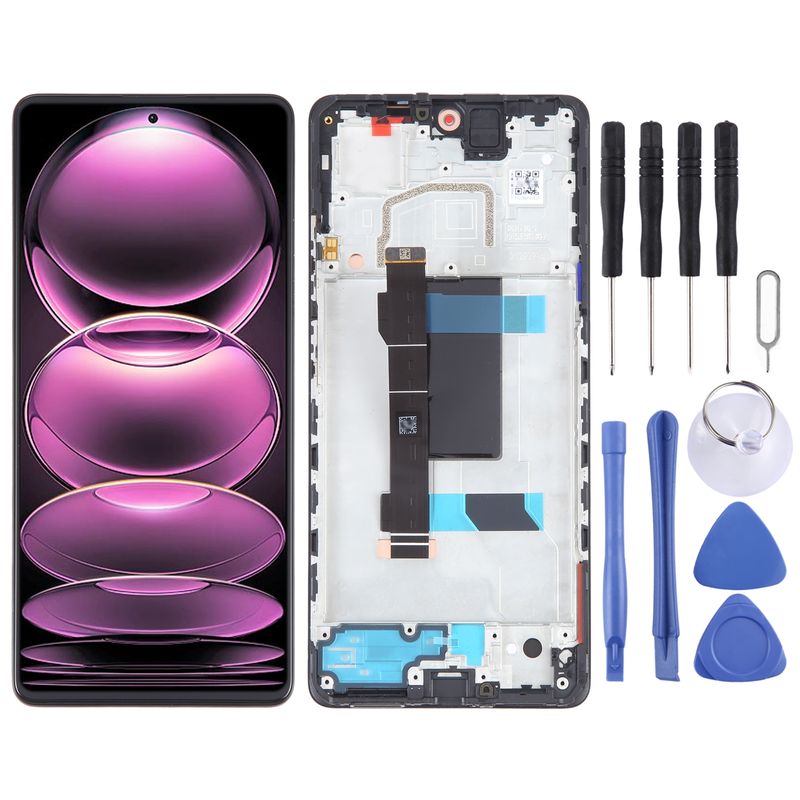 Écran LCD d'origine en matériau OLED pour Xiaomi Redmi Note 12 Pro 5G, assemblage complet avec cadre_voghion.com