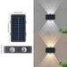 Solar Wall Lights Outdoor, Waterproof Garden Lights With White & Warm Light, LED Solar Powered Wall Lamp For Patio, Yard, Pathway, Fence_voghion.com