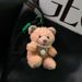 Cute Adorable Plush Bear Car Keychain Pendant With Pearl Bowknot And Heart Decoration Small Doll Ornament_voghion.com