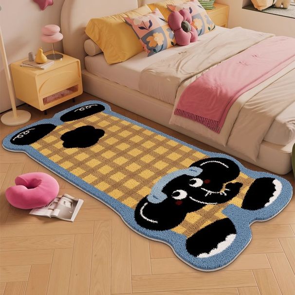 Tappeto da comodino a forma di animale di peluche – Tappetino da pavimento ultra morbido e giocoso per la camera delle bambine (da 40x120 cm a 90x180 cm)_voghion.com