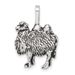 Sterling Silver Antiqued & Textured Camel Chain Slide Pendant_voghion.com