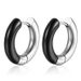 Europese en Amerikaanse mode INS-stijl hoogwaardige zwarte vergulde roestvrijstalen geometrische ronde titanium stalen oorbellen_voghion.com