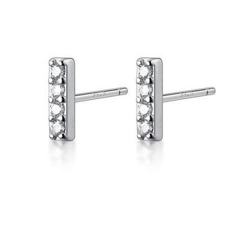 Un paio di orecchini sottili ed eleganti per donna con strass, piccoli e carini, un regalo alla moda per le amiche_voghion.com