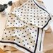 2023 Korean Spring Autumn Season Wave Dot Elegance 90 Square Scarves Women's Fashion and Western Style Shawl, Scarf for_voghion.com
