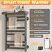 SIOYIE Heated Towel Rack With Shelf And Wi-Fi App Control, 8 Bars Electric Wall Mounted Towel Warmer With Timer & Adjustable Temperature, Low Carbon Steel, Plug-in/Hardwired, Gray_voghion.com