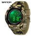 Camouflage Digital Watch With LED Backlight, Alarm, Stopwatch, Waterproof For Men & Women Alarm Clock Multifunctional Electronic Watch_voghion.com