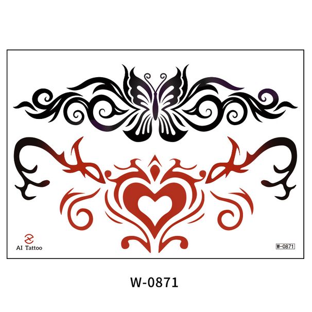 Tattoo Accesories New Tattoo Stickers Waterproof Succubus Love Red Lips Temporary Tattoo Tattoo_voghion.com
