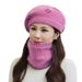 Rabbit Hair Women In Winter Fashion, Woolen Bud For Middle-aged And Elderly Mothers, Warm Knit Hat, Thickened Beret Hat_voghion.com