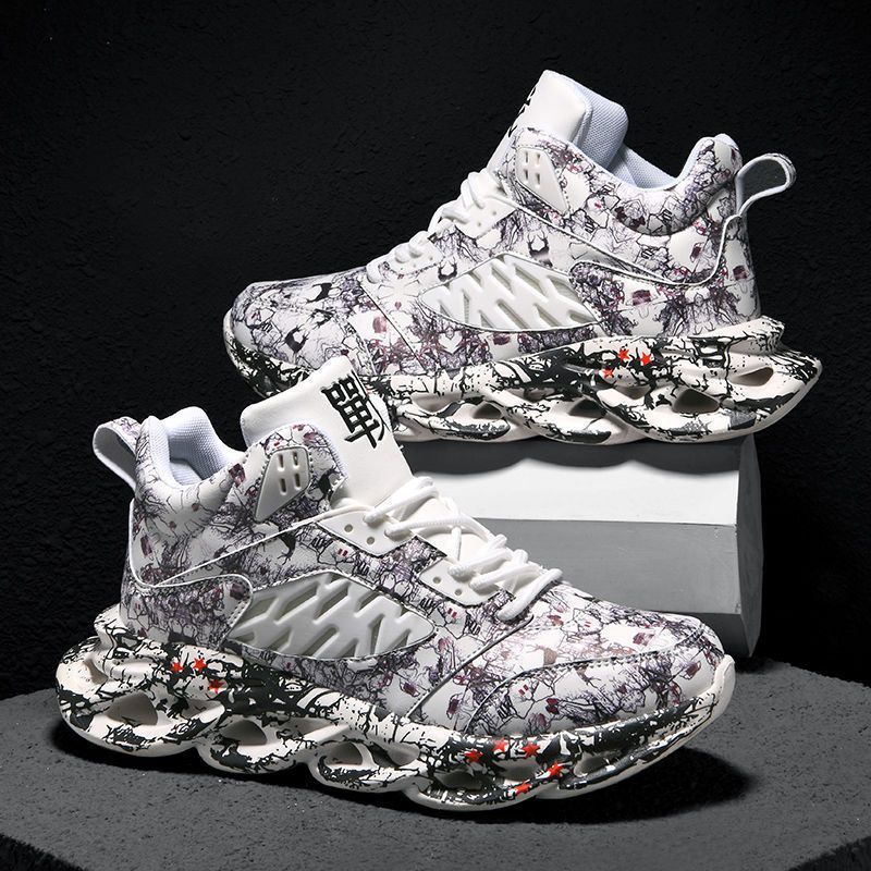 Mandarin Duck High Top Versatile Men's Trendy And Fashionable Sports Shoes, Dad Men, Casual Shoes For Men_voghion.com