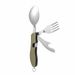 Set di stoviglie da esterno 4 in 1, utensili da cucina per campeggio, cucchiaio in acciaio inossidabile, forchetta portatile, coltello, multifunzione, pieghevole, portatile, tascabile, bottiglia Op_voghion.com