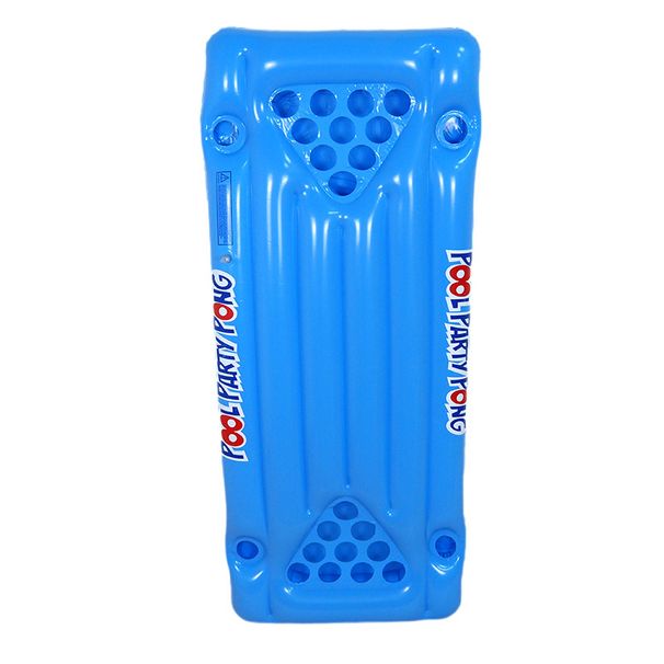 Aufblasbarer Beer-Pong-Tisch – wasserdichte schwimmende Spielstation mit Getränkehaltern und Eiskühler (Poolparty-Trinkspiele für Erwachsene am See)_voghion.com