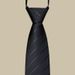 Black For Men Zipper Style No-Need To Lazy Men's Suit Tie Formal Business Hand-Tied Summer Factory Wholesale_voghion.com