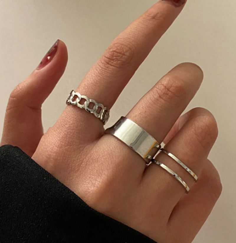 Nuovo anello di perle miste con diamanti a forma di 8, set di più pezzi di alta qualità per donna_voghion.com
