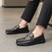 Business Casual Leather For Men, Crocodile Pattern, Youth Trendy Flat Driving Slip-On All-Season Single Shoes, Cowhide_voghion.com