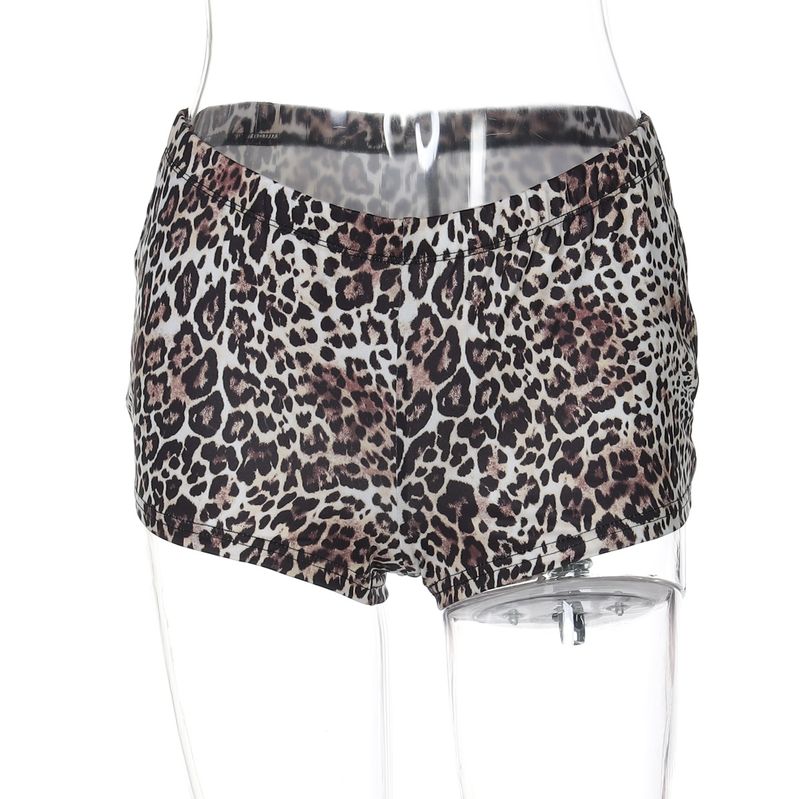 Holiday Women Button Animal Print Polka Dot Straight Line High Waisted Loose Fit Bow Belt Pocket Layered Ladies' Wear_voghion.com
