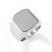 Anelli Anello quadrato minimalista da uomo in acciaio al titanio lucidato Hip Hop Batch_voghion.com