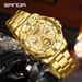 SANDA New Luxury Men's Watch Large Dial Multi Functional Waterproof Night Light Calendar Men's Quartz Watch_voghion.com
