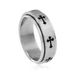Titanium ring for men's fashionable and versatile cross ring, stainless steel jewelry bracelet_voghion.com