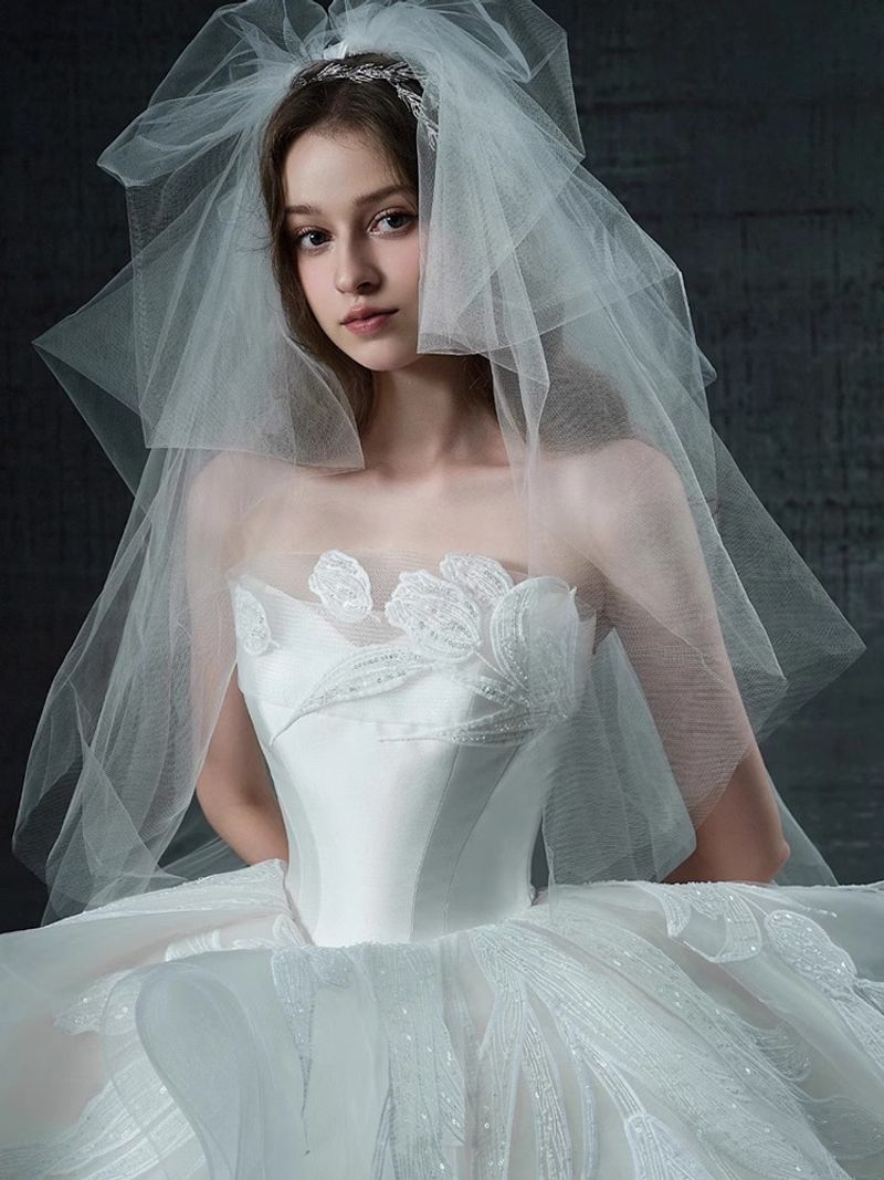 Women's Clothing The Wedding Dress Bride Wedding Dress Fairy Fluffy Skirt Long Tail Main Yarn_voghion.com