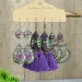 6 Retro Tassel Combination Womens Earrings Set With Bohemian Irregular Vacation And 241113_voghion.com