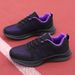 Comfortable all black 2024 spring/summer mesh breathable sports women's soft sole running casual work shoes_voghion.com
