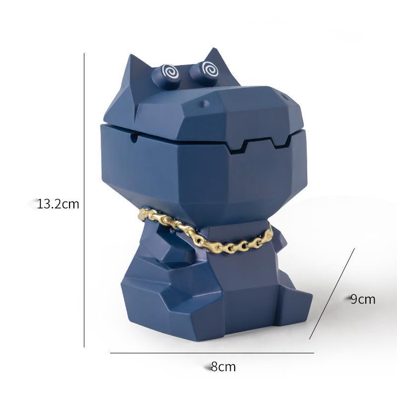 Hippo Ashtray With Lid High-end Creative Personality Trendy Ins Style Home Living Room Office Cartoon Ornament_voghion.com