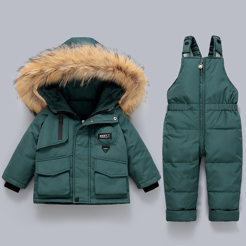 Moeder & Kinderen Overalls Verdikt Jongens en Meisjes Premium Winter Kinder Sneeuwpakset - Geïsoleerde Overalls met Capuchon Voor Jongens en Meisjes (1-5 Jaar)_voghion.com
